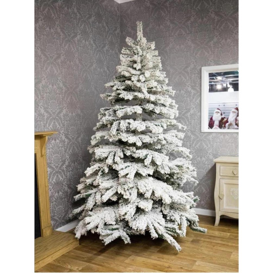 Premier Decorations 6ft Snow Flocked Mountain Pine Christmas Tree