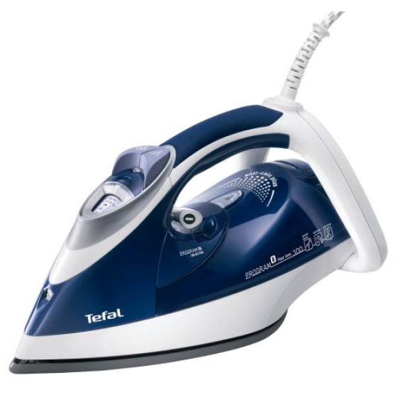 Tefal Program 8 FV9330 Steam Iron, 5 Second Refill, Gloss Blue, 2400 Watts