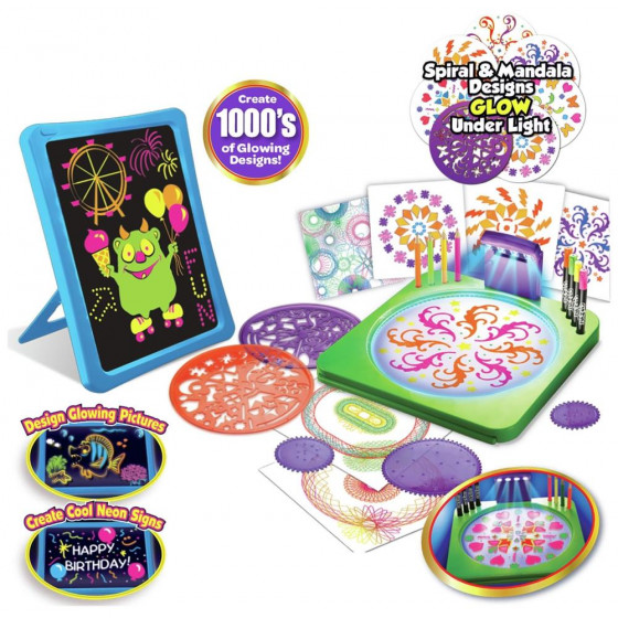 Cra-Z-Art Light Up Flat Screen & Mandala Desk Set (No Marker Pens)