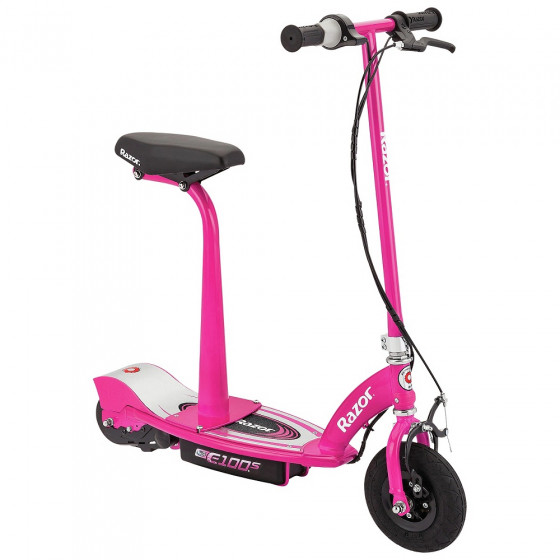 Razor E100S Electric Scooter With Seat - Pink