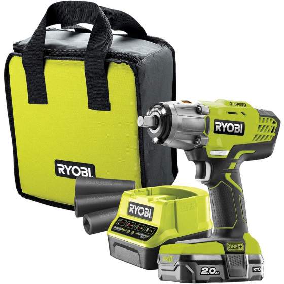 Ryobi R18IW3-120S One+ 18v Cordless 3 Speed Impact Wrench
