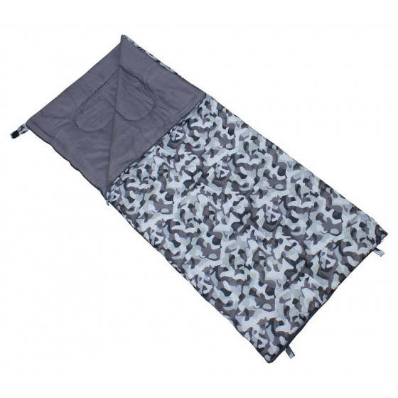 Grey Camo Envelope 200GSM Single Sleeping Bag