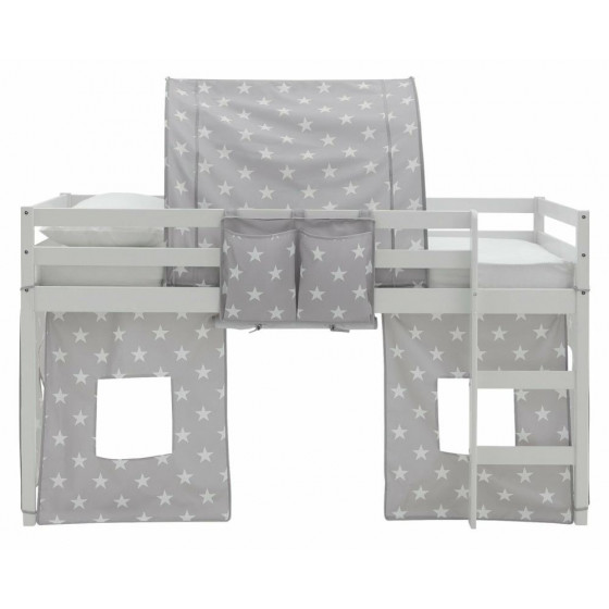 Home Stars Tunnel & Tent For Kids Mid Sleeper - Grey
