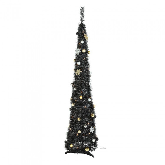 Pop Up Luxe Black Christmas Tree - 6ft