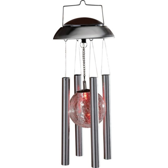 Solar Colour Changing Crackle Ball Wind Chimes