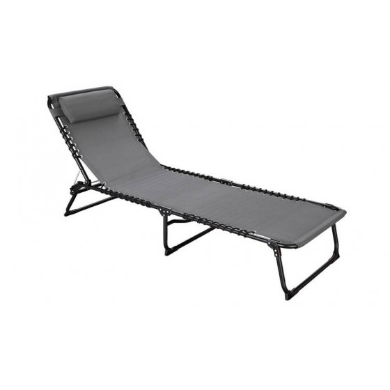Home Set of 2 Sun Loungers - Grey