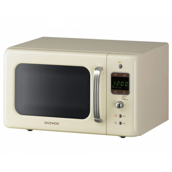 Daewoo KOR7LBKC 800W 20L Retro Collection Microwave - Cream