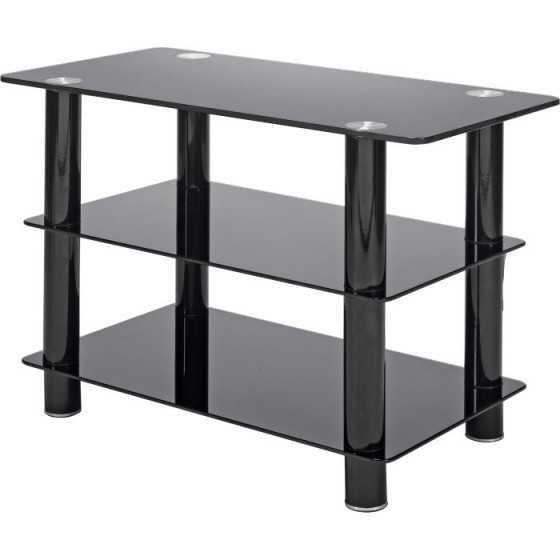 Black Glass 32 Inch Slimline TV Stand