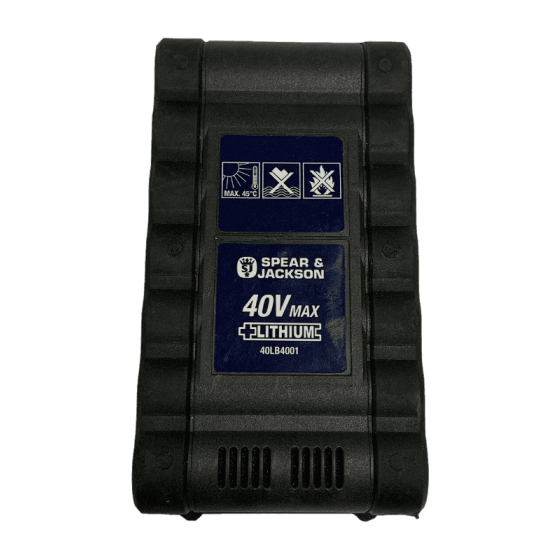Genuine Battery 40LB4001 For Spear & Jackson 42cm Cordless Rotary Lawnmower - S4042X2CR