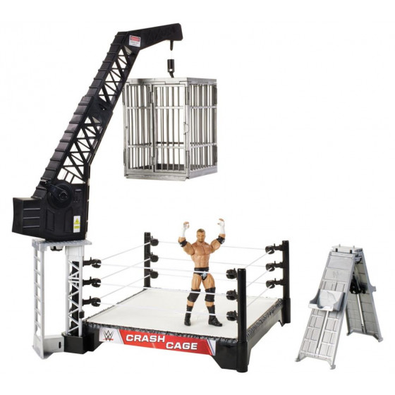 WWE Crash Cage Playset & Triple H Figure (No Instructions)