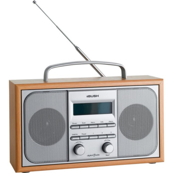 Bush Arden Wooden DAB Radio - Silver