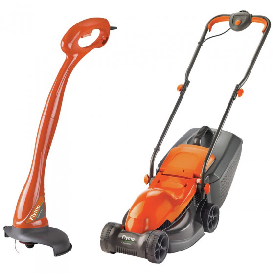 Flymo Corded 1000W Lawnmower and 230W Grass Trimmer