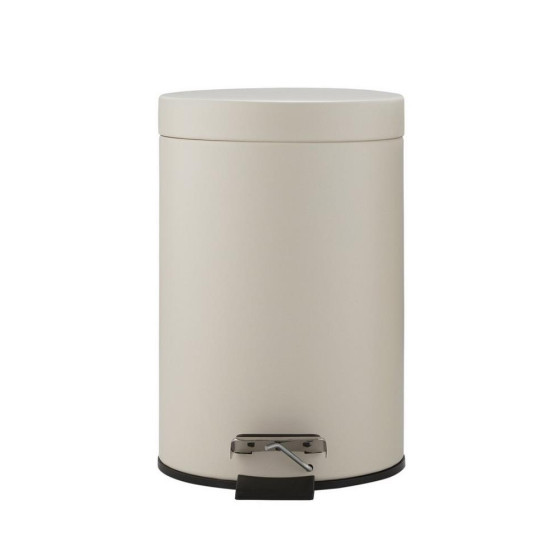 Home 3 Litre Slow Close Bathroom Bin - Cream