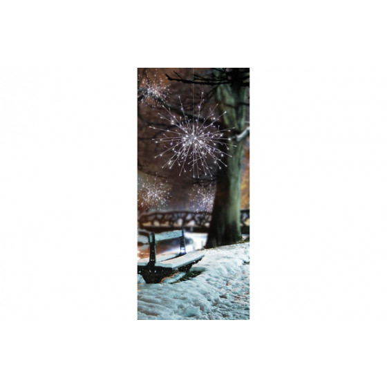 Premier Decorations 1.2m LED Sparkle Ball Lights - White