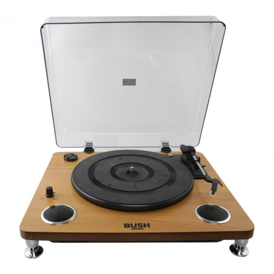 Bush Pro Turntable Vinyl Record Player with Speakers (No Spare Stylus)