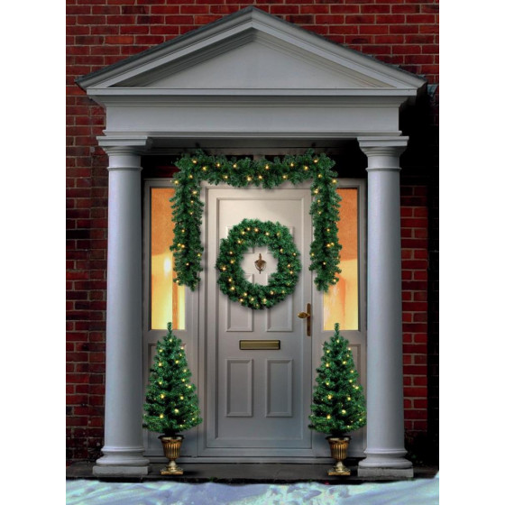 Premier Decorations Pre-Lit Christmas Door Set