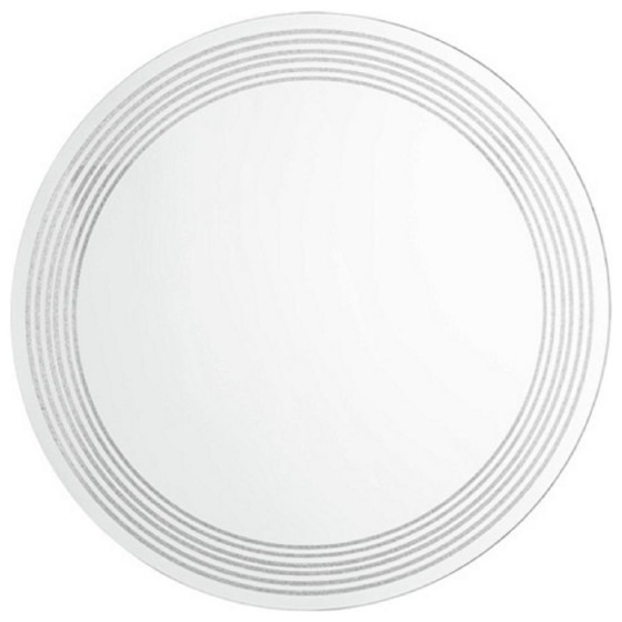 Home 40cm Round Glitter Mirror - Silver
