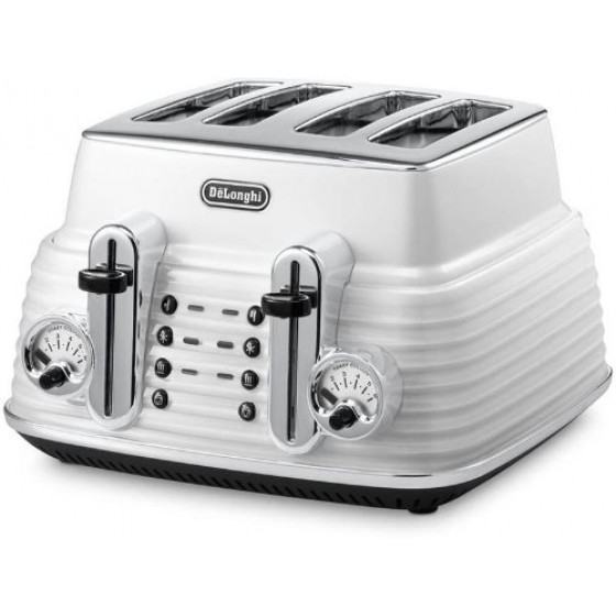 DeLonghi Scultura CTZ4003W 4 Slice Toaster - White