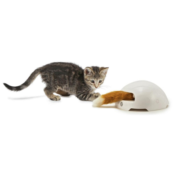 PetSafe FroliCat Fox Den Toy Automatic Cat Teaser - White