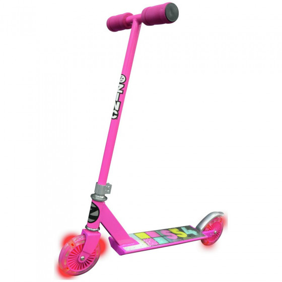 Zinc Non Folding Light Up Scooter - Pink