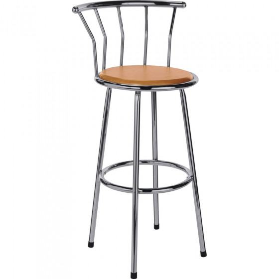 Gemini Wooden Seat Bar Stool