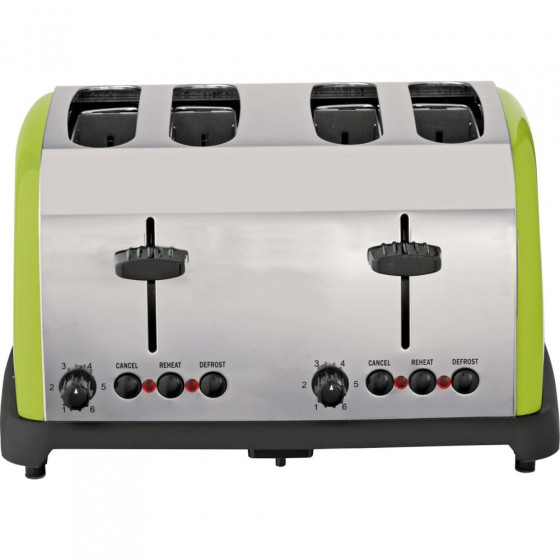 ColourMatch 4 Slice Stainless Steel Toaster - Apple Green