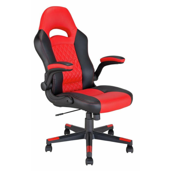 Home Raptor Faux Leather Ergonomic Gaming Chair - Black & Red