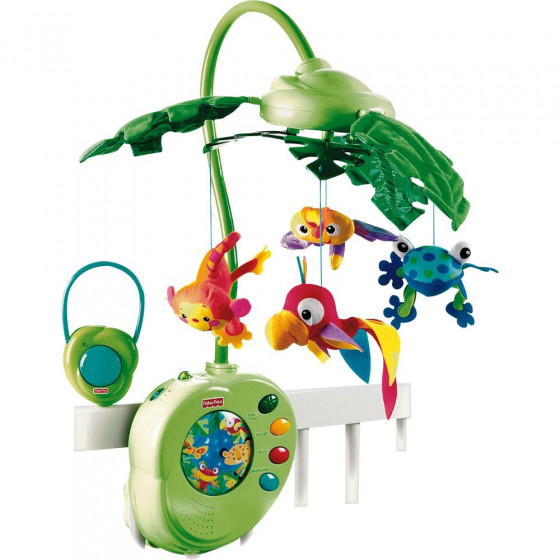 Fisher Price Rainforest Peek-a-Boo Leaves Musical Mobile
