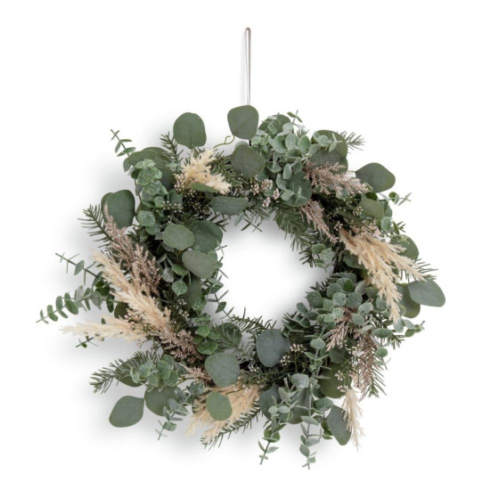 Habitat Pampas Christmas Wreath - Green