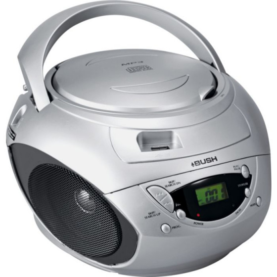 Bush Portable CD Player with USB Dock - Silver
