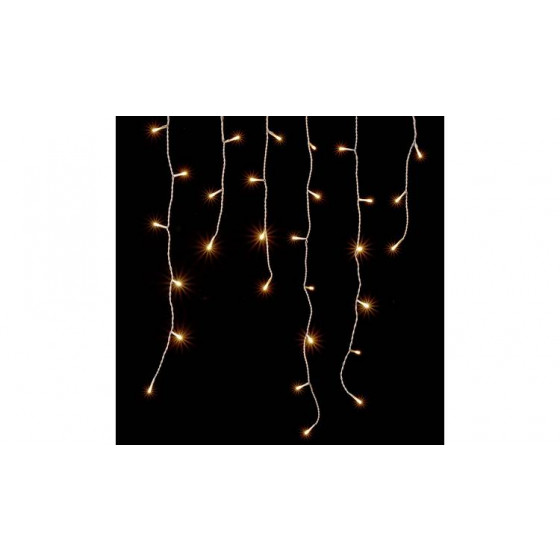 Home 160 Warm White Icicle String Lights - 8m