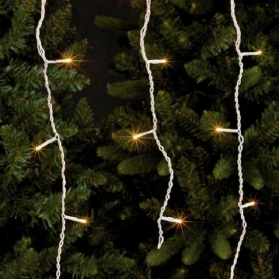 300 Warm White Multi-function LED Christmas Icicle Fairy Lights