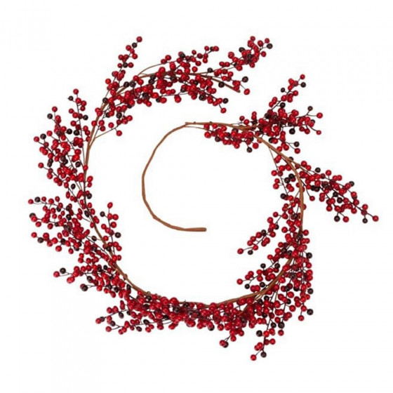 Home Faux Berry Christmas Garland - Red