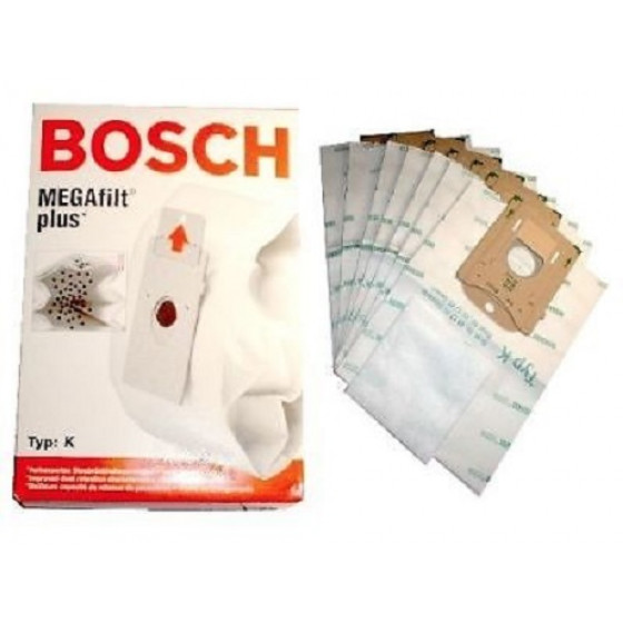 BOSCH Genuine Type K Hoover Vacuum Cleaner Dust Bag Pack of 7 & Filter