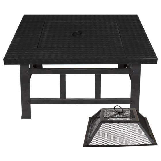 La Hacienda Large Square Fire Pit Table