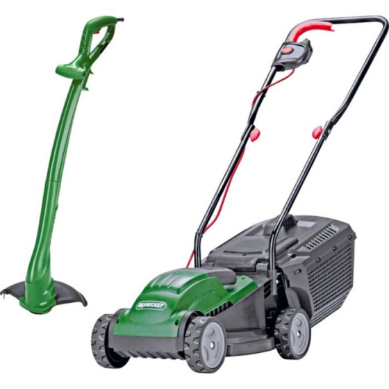 Qualcast Electric Lawnmower and Grass Trimmer - 1200W