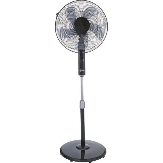 16" Inch Black Oscillating Pedestal Fan (No Remote Control)
