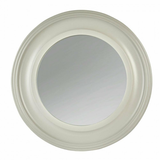 Home 55cm Everyday Luxury Round Wooden Framed Wall Mirror - Grey