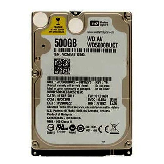 Western Digital 500GB HDD