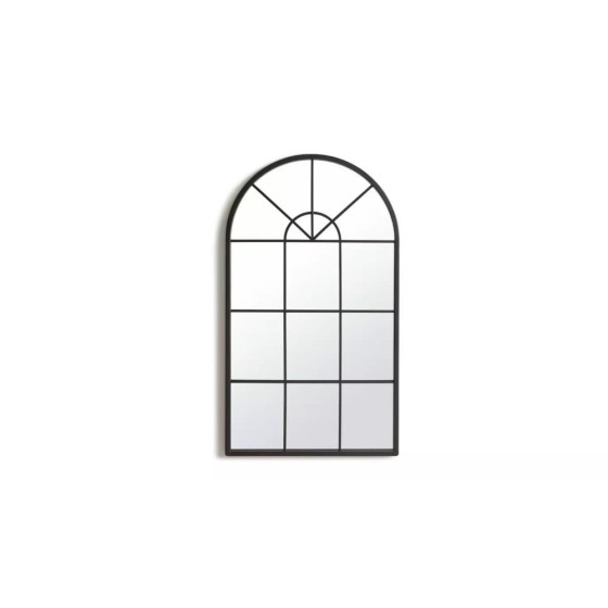 Habitat Arch Window Mirror - Black - 70x40cm