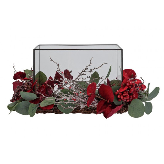 Home Berry Christmas 2 Candle Centrepiece