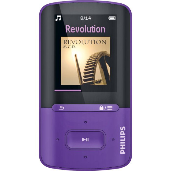 Philips 8GB Purple GoGear VIBE MP3 Player(No USB Cable)