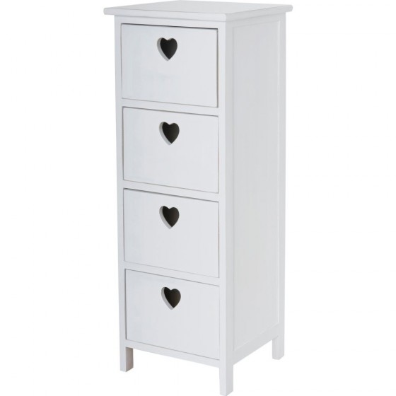 4 Drawer Storage Unit - White (Slight Damage to Front)