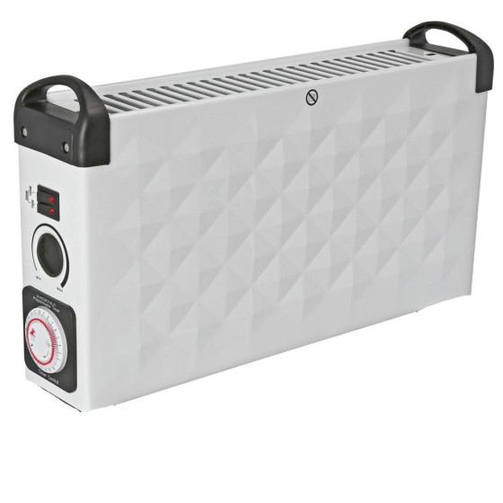 Challenge Diamond 2kw Convector Heater With Timer - White (no feet)
