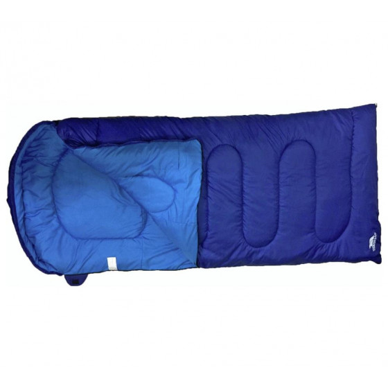 Trespass 350gsm Extra Wide Cowl Single Sleeping Bag - Blue