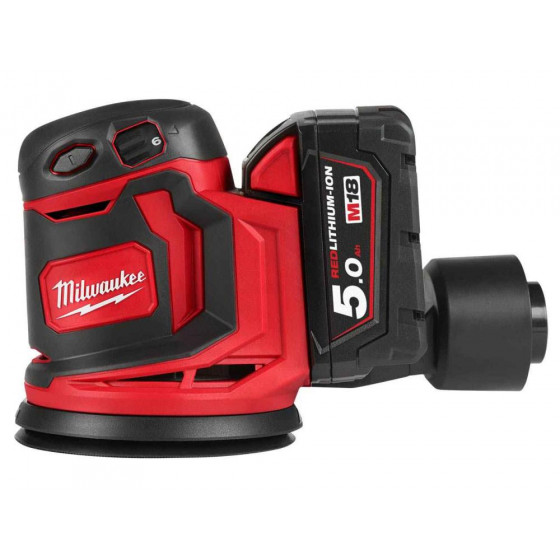 Milwaukee M18BOS125-502B 18v Li-ion Random Orbital Sander - 2 Batteries