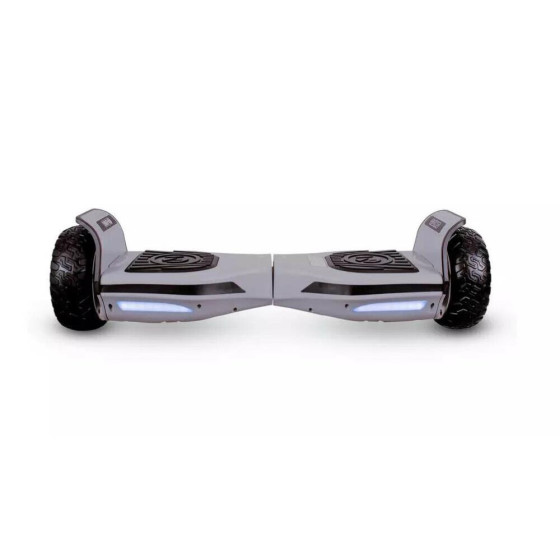 Zinc GT Pro Hoverboard - Silver - With Built In Bluetooth Speakers