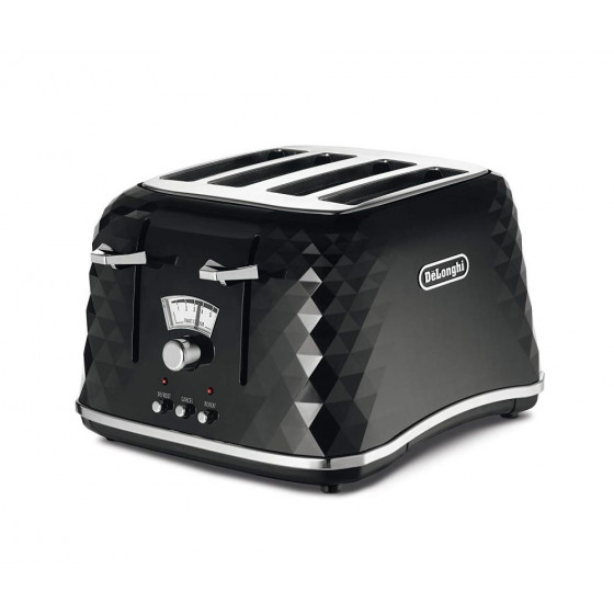 DeLonghi Brillante CTJ4003BK 4-Slice Toaster - Black