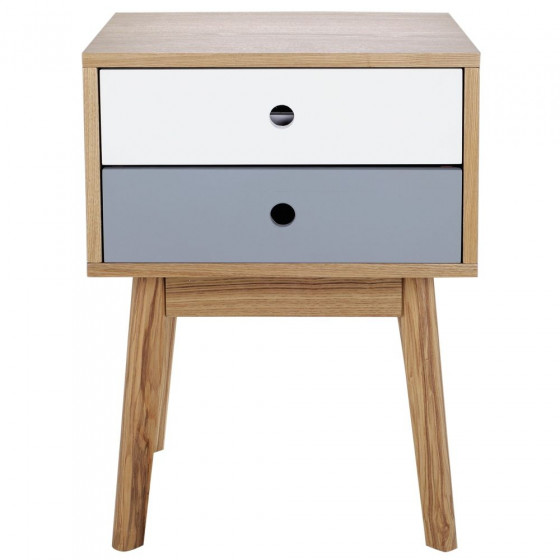 Foley 2 Drawer End Table - Two Tone