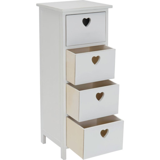Home Edie 4 Drawer Storage Unit – White